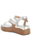 Women Chunky Flatform Sandals in Silver - 3