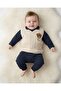 Baby Boy Quilted Sweater-Look Collar, 3-6-9-12 Months Transitional Baby Set - 2