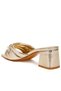 Women Gold Horsebit Detail Snake Print Sandals - 3