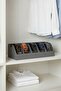 5-Compartment Belt Socks Jewelry Makeup Organizer Closet Belt Organizer Organizer Gray