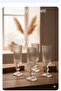 4 Pieces Crystal Footed Cocktail Cold Coffee Soft Drink Presentation Glasses 140 Cc for Special Occasions - 3