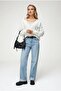 Women's Oversized Wool Blended Premium Heart Embroidered Cardigan Bone 6953 - 2