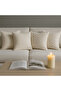 4-Piece Plush Soft Touch Cream Embossed Decorative Throw Pillow