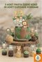 Safari Themed Birthday Cake Set Pastel Safari Cupcake Cake Picks-Safari Toothpick Cake Decoration