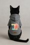 Printed Inside Fleece Dog and Cat Clothing & Dress - Gray Color K Hooded Hoodie B6C1B - 3