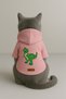 Printed Dog and Cat Outfit & Dress with Fleece Inside - Pink Color K Hooded Hoodie Bdfbe - 3