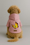 Printed Dog and Cat Outfit & Dress with Fleece Inside - Pink Color K Hooded Hoodie B31B4 - 2