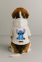 Printed Inside Fleece Dog and Cat Clothing & Dress - White Color K Hooded Hoodie Be339