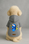 Printed Dog and Cat Clothing & Dress with Fleece Inside - Gray Color K Hooded Hoodie B11Ad - 2