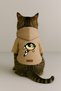 Printed Dog and Cat Clothing & Dress with Fleece Inside - Beige Color K Hooded Hoodie Bddf7 - 3