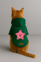 Printed Dog and Cat Clothing & Dress with Fleece Inside - Green Color K Hooded Hoodie Bccac - 3