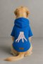 Printed Dog and Cat Clothing & Dress with Fleece Inside - Blue Color K Hooded Hoodie B42Cc - 2