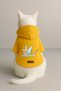 Printed Dog and Cat Clothing & Dress with Fleece Inside - Yellow Color K Hooded Hoodie B2Adb - 3