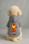 Printed Inside Fleece Dog and Cat Clothing & Dress - Grey Color K Hooded Hoodie Bf779 - 2