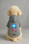 Printed Inside Fleece Dog and Cat Clothing & Dress - Grey Color K Hooded Hoodie B3433 - 2
