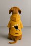 Printed Dog and Cat Clothing & Dress with Fleece Inside - Yellow Color K Hooded Hoodie B2C0A - 2