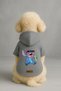 Printed Dog and Cat Outfit & Dress with Fleece Inside - Grey Color K Hooded Hoodie Bb21D - 2