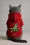 Printed Dog and Cat Clothing & Dress with Fleece Inside - Red Color K Hooded Hoodie Bd9F7 - 3