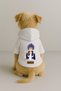 Printed Inside Fleece Dog and Cat Clothing & Dress - White Color K Hooded Hoodie B9642 - 2