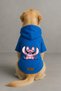 Printed Dog and Cat Clothing & Dress with Fleece Inside - Blue Color K Hooded Hoodie B2Bf2 - 2