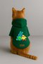 Printed Dog and Cat Clothing & Dress with Fleece Inside - Green Color K Hooded Hoodie B1Cdb - 3