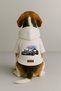 Printed Dog and Cat Clothing & Dress with Fleece Inside - White Color K Hooded Hoodie B8C99