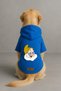 Printed Inside Fleece Dog and Cat Clothing & Dress - Blue Color K Hooded Hoodie B1452 - 2