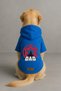 Printed Dog and Cat Outfit & Dress with Fleece Inside - Blue Color K Hooded Hoodie Bd5Fb - 2