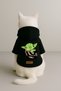 Printed Dog and Cat Clothing & Dress with Fleece Inside - Black Color K Hooded Hoodie B729A - 3