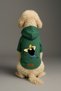 Printed Dog and Cat Clothing & Dress with Fleece Inside - Green Color K Hooded Hoodie B2C0A