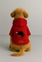 Printed Dog and Cat Clothing & Dress with Fleece Inside - Red Color K Hooded Hoodie Bdb10 - 2
