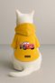 Printed Dog and Cat Clothing & Dress with Fleece Inside - Yellow Color K Hooded Hoodie B682B - 3