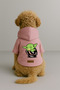 Printed Inside Fleece Dog and Cat Clothing & Dress - Pink Color K Hooded Hoodie B729A - 2