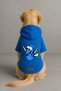Printed Dog and Cat Clothing & Dress with Fleece Inside - Blue Color K Hooded Hoodie B11Ad - 2