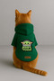 Printed Dog and Cat Clothing & Dress with Fleece Inside - Green Color K Hooded Hoodie B5Cff - 3
