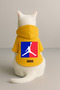 Printed Inside Fleece Dog and Cat Clothing & Dress - Yellow Color K Hooded Hoodie Bf643 - 3