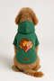 Printed Dog and Cat Clothing & Dress with Fleece Inside - Green Color K Hooded Hoodie B752E - 2