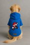 Printed Dog and Cat Clothing & Dress with Fleece Inside - Blue Color K Hooded Hoodie Be3B1 - 2
