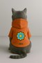 Printed Dog and Cat Clothing & Dress with Fleece Inside - Orange Color K Hooded Hoodie B39C4 - 3