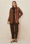 Artificial Leather Shirt Tunic 46063 - 2