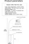 Modern Floor Lamp with Adjustable Shelf and Natural Marble Tray - (White) - 6