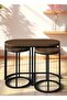 Round Coffee Table Set (1 Table + 2 Chairs)