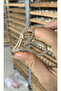 Elegant Heart Design Metal Latch Buckle with Stone 5 cm - 7