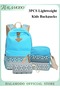 3PCS Retro Backpack Set Large Capacity High-Quality Canvas Multifunctional Design Suitable for Stude