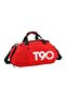 حقيبة سفر من النايلون أحمر/أسود