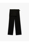 High Waist Long Wide Leg Fabric Skirt Pants - 3