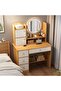 Vanity Table with LED Mirror, 80 × 40 × 128 cm