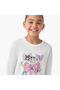 Girls Crew Neck T-shirt with Graphic Print - Cotton - Long Sleeves - 4