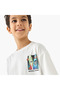 Graphic Print Crew Neck T-shirt with Short Sleeves - 4