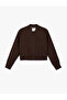 College Collar Zippered Pocket Long Sleeve Bomber Jacket - 3